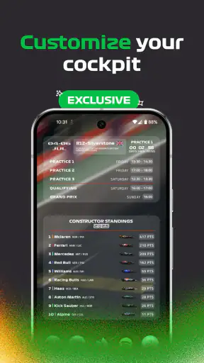 Racify - Beautiful F1 widgets screenshot
