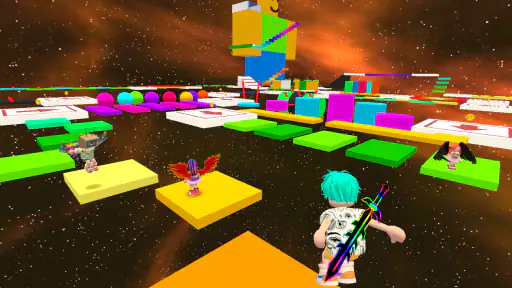 Rainbow for Obby Parkour Run screenshot
