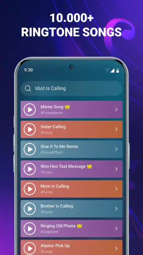 Ringtone song for phone calls screenshot