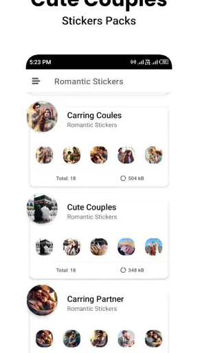 Romantic Stickers WASticker.ly screenshot