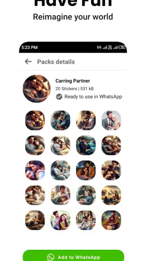 Romantic Stickers WASticker.ly screenshot