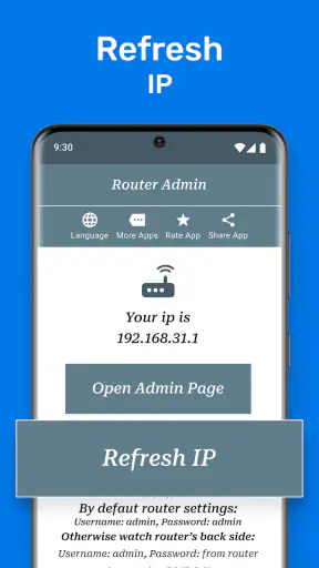 Router Admin Page screenshot