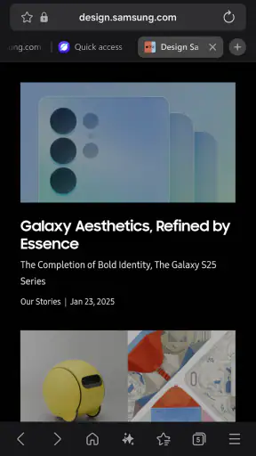 Samsung Browser screenshot