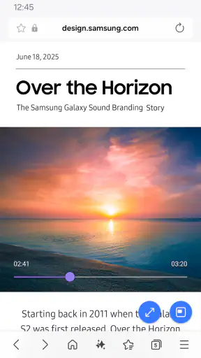 Samsung Browser screenshot