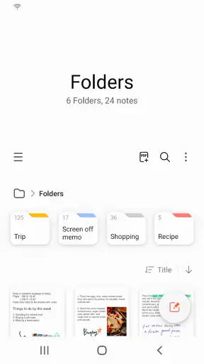 Samsung Notes screenshot