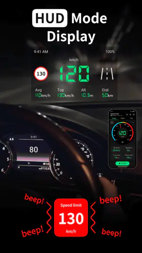 Speedometer Offline: GPS, HUD screenshot