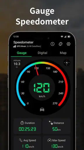 Speedometer Offline: GPS, HUD screenshot