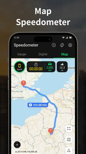 Speedometer Offline: GPS, HUD screenshot