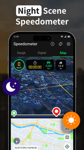 Speedometer Offline: GPS, HUD screenshot