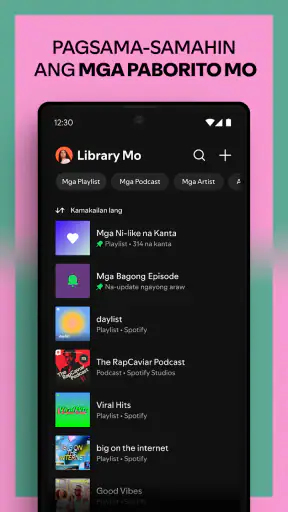 Spotify: Music at Podcasts screenshot