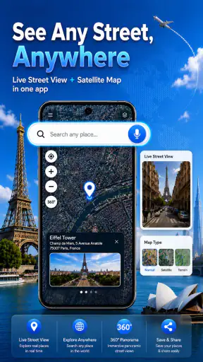 Street View Live Earth Map GPS screenshot
