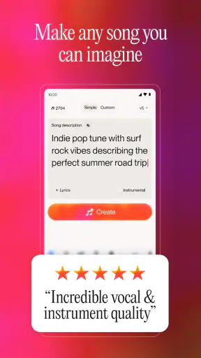 Suno - AI Music & Songs screenshot
