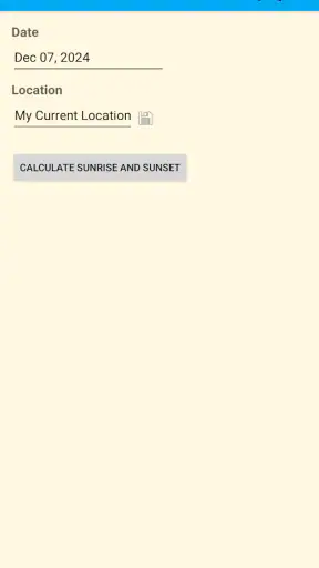 Sunrise Sunset Calculator screenshot
