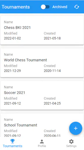 Swiss system online screenshot