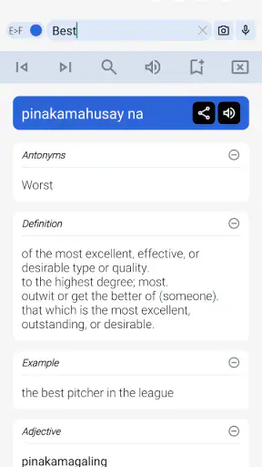 Tagalog diksyunaryo screenshot
