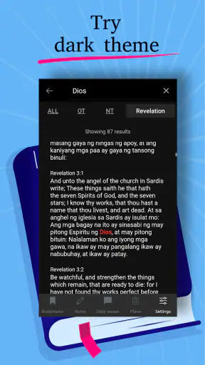 Tagalog English Bible: KJV screenshot