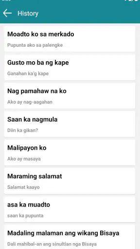Tagalog to Bisaya Translator screenshot