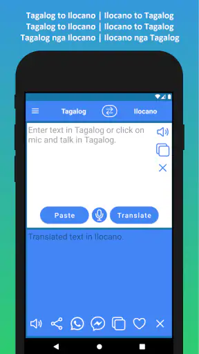 Tagalog to Ilocano Translation screenshot