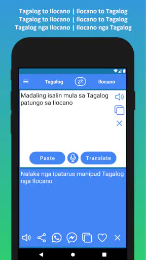 Tagalog to Ilocano Translation screenshot