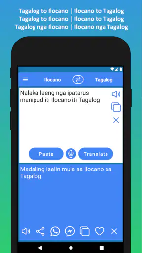 Tagalog to Ilocano Translation screenshot