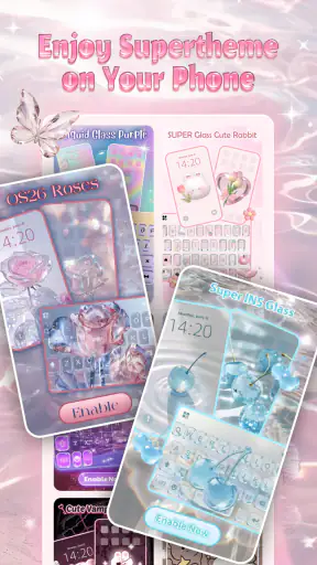 Tema ng Simple Pink Butterfly screenshot