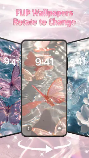 Tema ng Simple Pink Butterfly screenshot