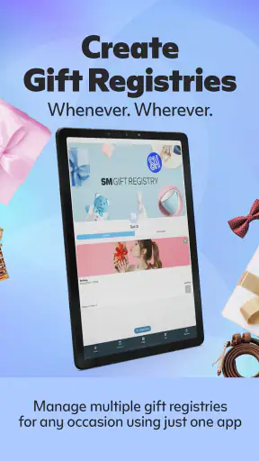 The SM Store Gift Registry screenshot