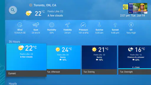 The Weather Network TV App screenshot