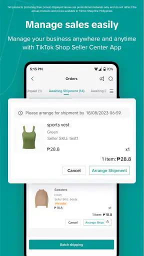 TikTok Shop Seller Center screenshot