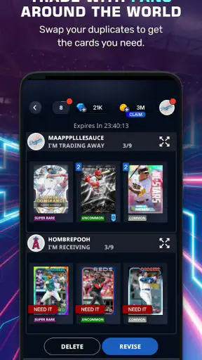 Topps® BUNT® MLB Card Trader screenshot