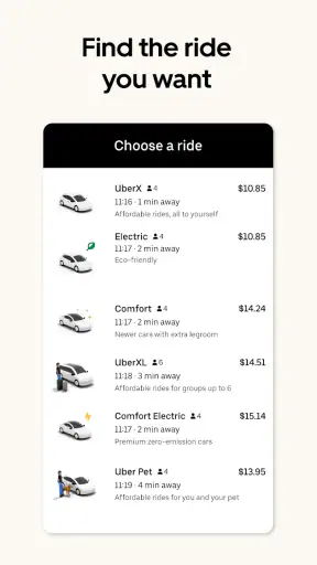 Uber screenshot