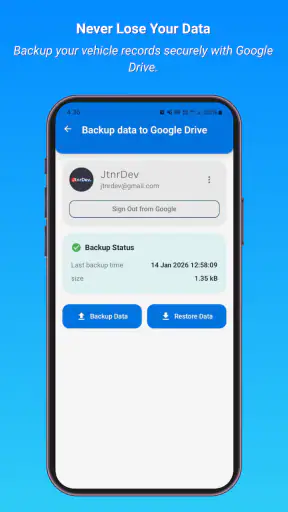 Vehicle Maintenance Log screenshot