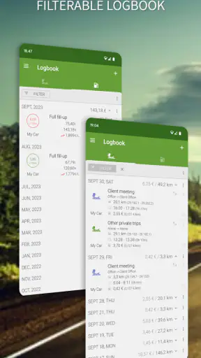 Vehicle Trip Logbook Tracker screenshot