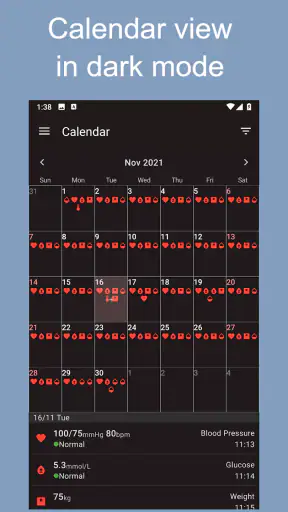 Vital Signs - Blood Pressure screenshot