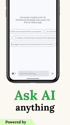 Voice to Text AI: Parrot Notes screenshot