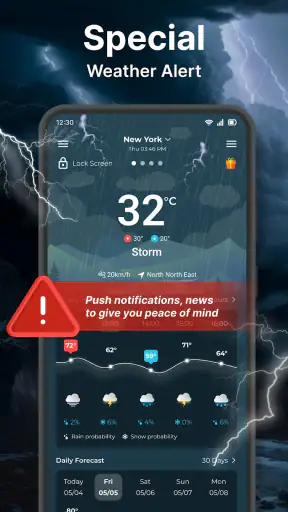 Weather forecast screenshot