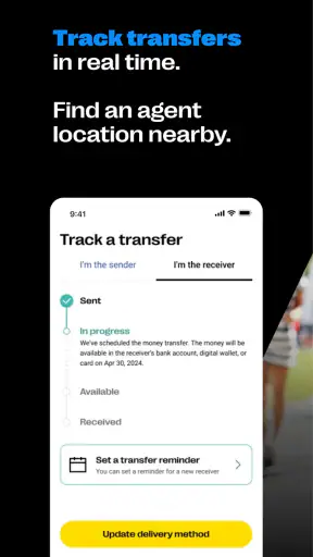 Western Union Money Transfer screenshot