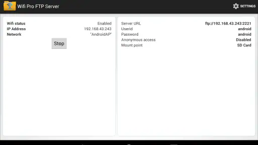 WiFi Pro FTP Server screenshot