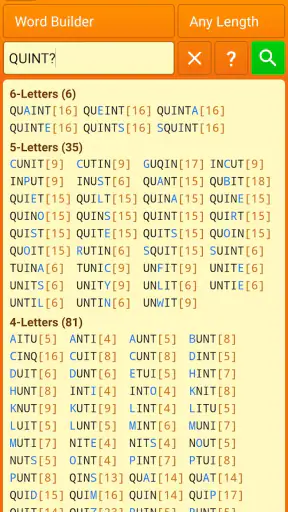 Word Expert (for SCRABBLE) screenshot