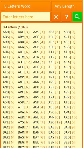Word Expert (for SCRABBLE) screenshot