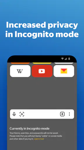 Yandex Browser with Protect screenshot
