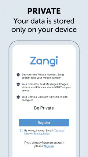 Zangi Private Messenger screenshot