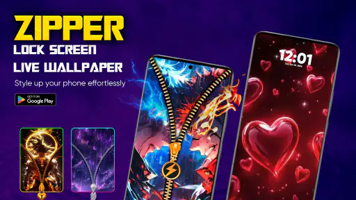 Zipper Lock Screen & Wallpaper screenshot