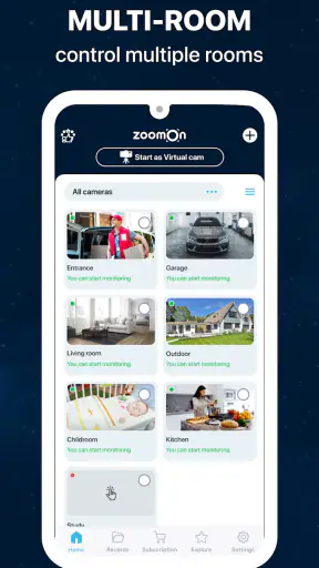ZoomOn Home Security Camera screenshot