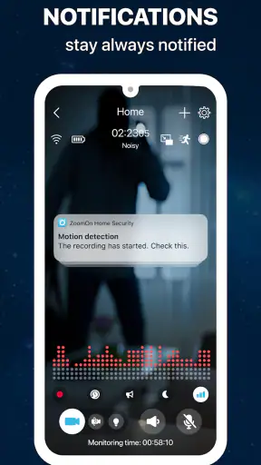 ZoomOn Home Security Camera screenshot
