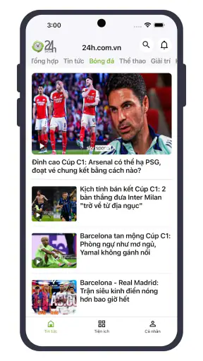 24h: Bóng đá, Tin tức screenshot