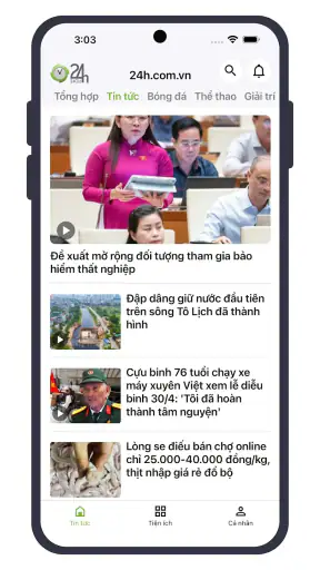 24h: Bóng đá, Tin tức screenshot