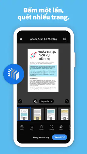 Adobe Scan: Quét tài liệu, ảnh screenshot