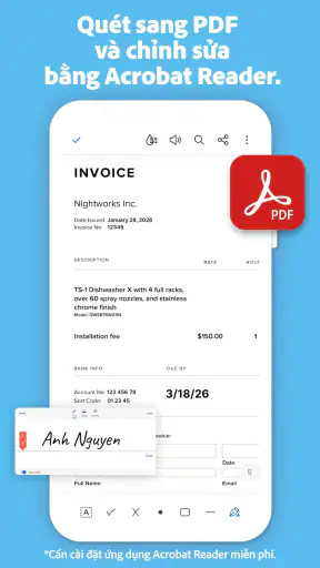Adobe Scan: Quét tài liệu, ảnh screenshot
