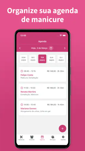Agenda para Manicure - AppNail screenshot
